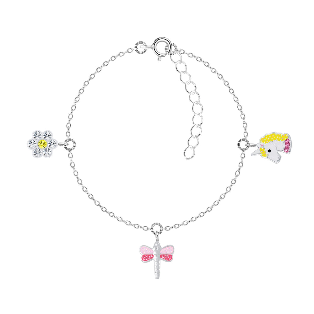 FLOWER DRAGINFLY, UNICORN BRACELET