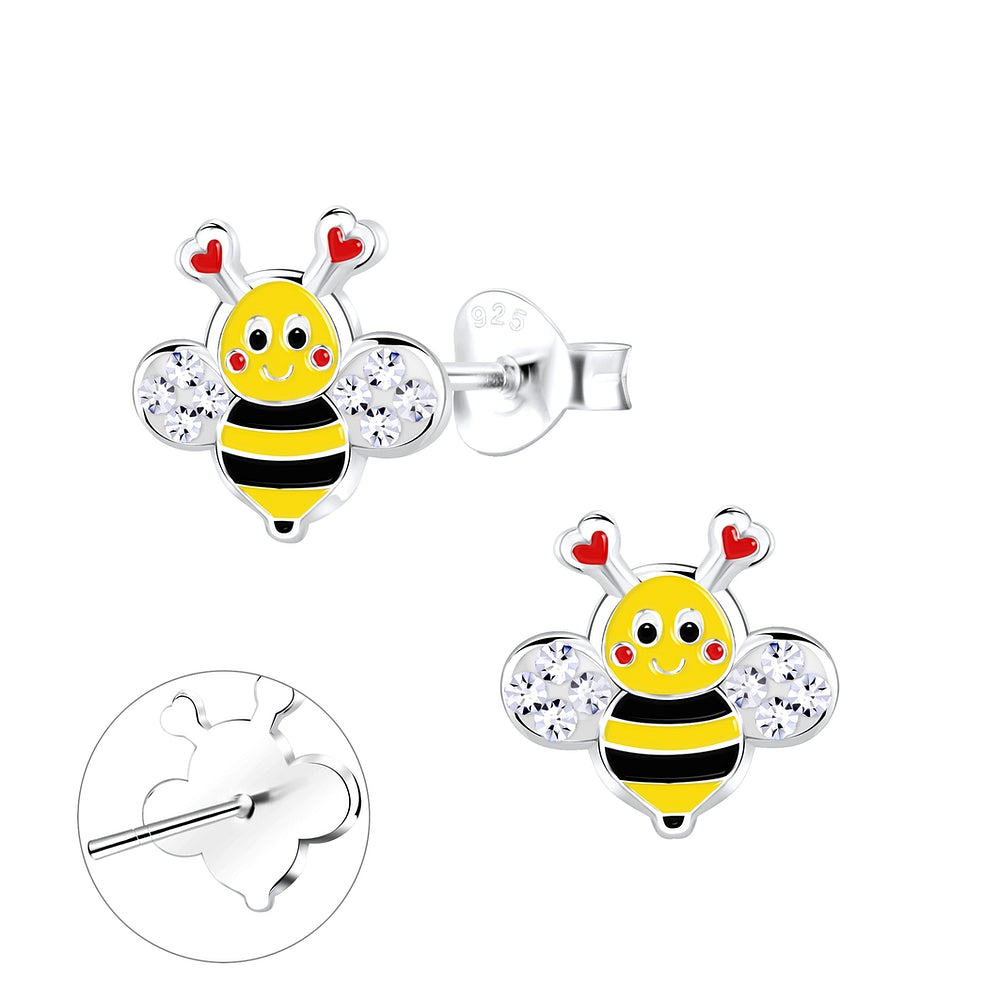 CRYSTAL BEE STUD EARRINGS